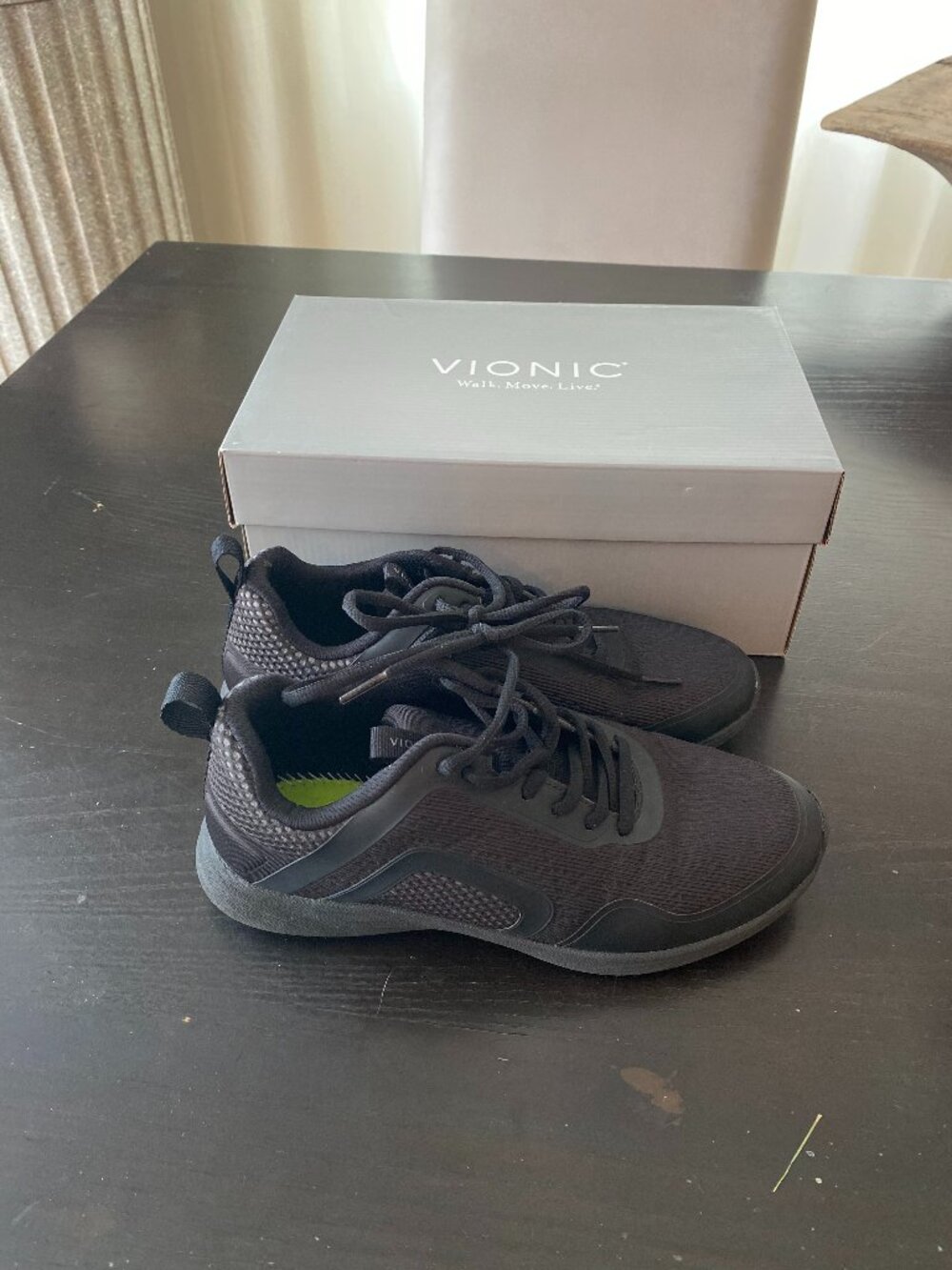 Vionic Jojo Ombre Shoes Women’s Black Athletic Walking Sneakers Size 7 / EU 38